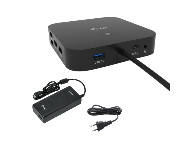 i-tec USB-C Dual Display Dock 1x DP 1x HDMI PD 100W+ zasilacz 100W - 708314 - zdjęcie 6